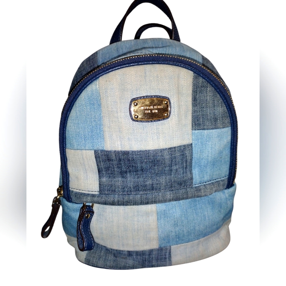 Michael Kors Blue Patchwork Backpack - image 1